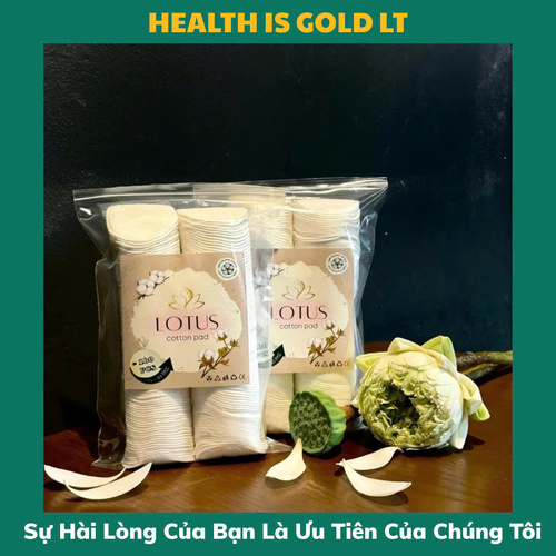 Bông Tẩy Trang Lotus 160 Miếng  Cotton Tự Nhiên