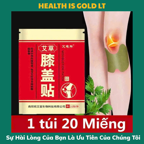 Hộp 20 miếng Dán Ngải Cứu Giảm Đau Cực Nhanh Hiệu Quả cho cơ, thần kinh, xương khớp