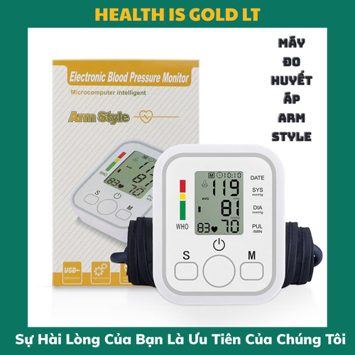 Máy Đo Huyết Áp ARM STYLE - Đo Nhịp Tim - Màn Hình Hiển Thị Rõ Nét