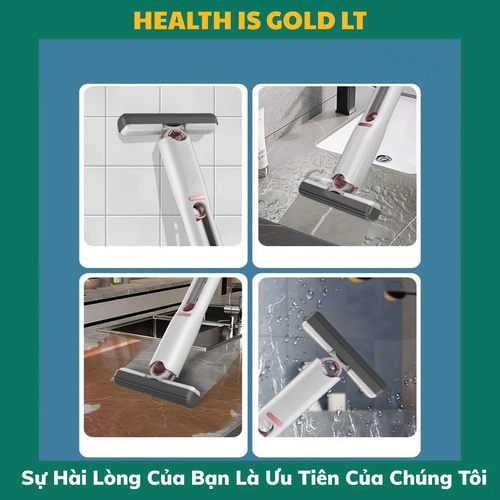 Cây lau màn hình, lau kính lau bàn có nút kéo vắt nước